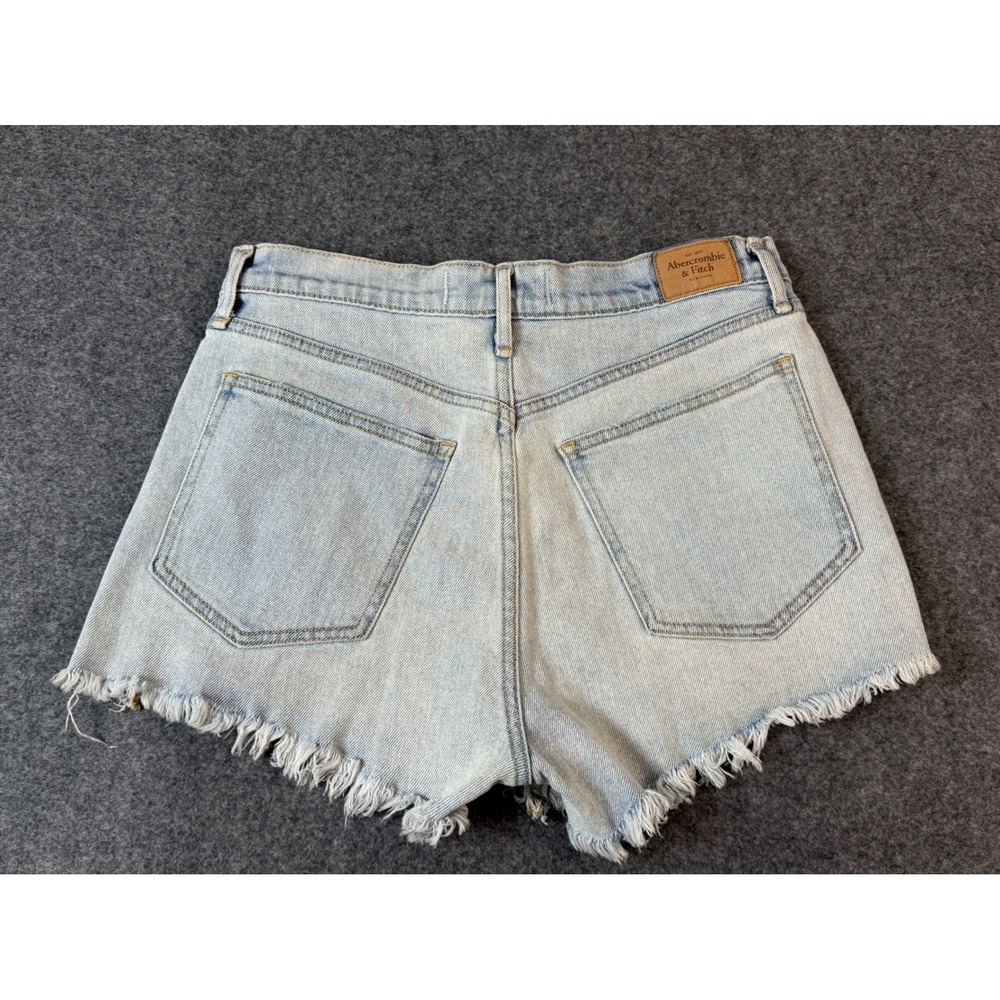 Abercrombie & Fitch Shorts Womens 6/28 Light Blue Excellent Distressed High Rise - Picture 8 of 8
